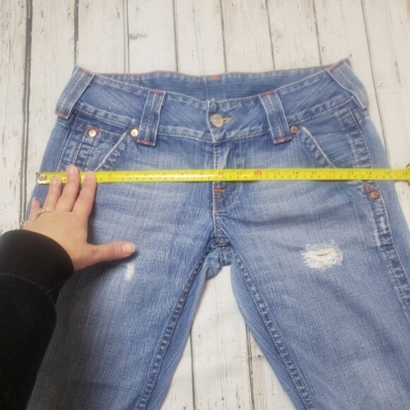 Vintage Y2k True Religion Low Rise Premium Wash Flare Sammy Jeans - Picture 10 of 10